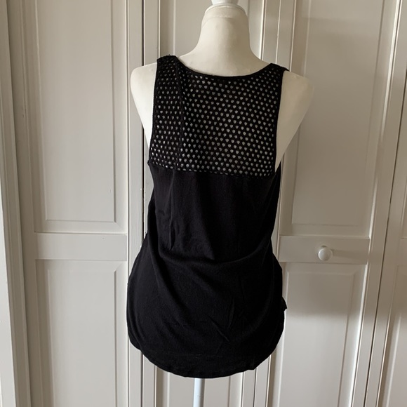 TOWNSEN BLACK MESH COTTON BLEND SLEEVELESS TOP - SIZE SMALL - Picture 4 of 7